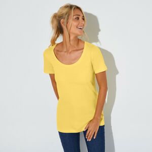 Blancheporte Jednofarebné tričko s okrúhlym výstrihom, eco-friendly žltá 56