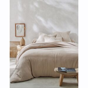 Blancheporte Jednofarebné posteľná bielizeň z bavlnenej gázoviny piesková obliečka na prikrývku240x220cm