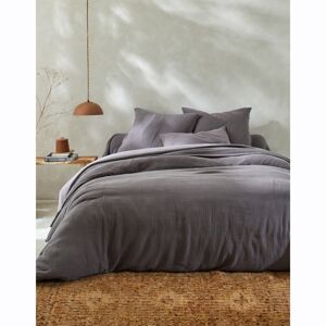Blancheporte Jednofarebné posteľná bielizeň z bavlnenej gázoviny ocelová sivá obliečka na prikrývku140x200cm