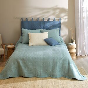 Blancheporte Jednofarebná prešívaná prikrývka na posteľ Cassandre zelená obliečka na vank. 65x65cm+lem