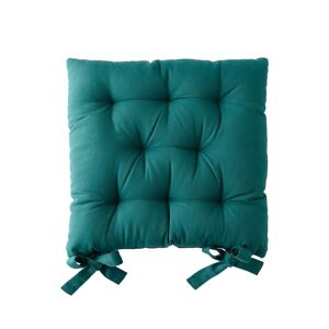 Blancheporte Súprava 2 jednofarebných sedákov na stoličku zn. Colombine zelená 40x40x7cm
