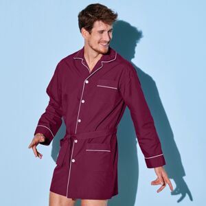 Blancheporte Pánska pyžamová košeľa na gombíky, popelín bordó 87/96 (M)
