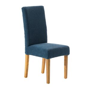 Blancheporte Extra pružný poťah s textúrou na stoličku modrá na stoličku