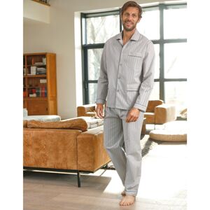 Blancheporte Pruhované pyžamo, bavlnený popelín sivá 87/96 (M)
