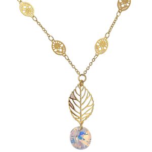 Blancheporte Kolekcia krištáľov, náhrdelník s lístkami zlatá