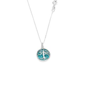 Blancheporte Kolekcia tyrkys a striebro, náhrdelník s príveskom Strom života tyrkysová