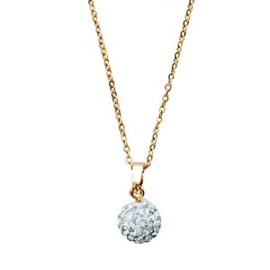 Blancheporte Kolekcia krištáľov, náhrdelník s guličkou zlatá