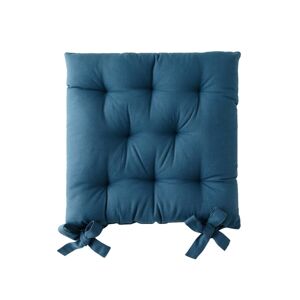 Blancheporte Súprava 2 jednofarebných sedákov na stoličku zn. Colombine modrá 40x40x7cm