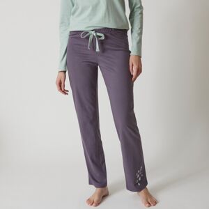 Blancheporte Pyžamové nohavice so stredovou potlačou "Beautiful" sivá antracitová 34/36