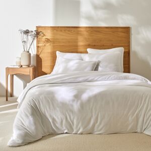 Blancheporte Bavlnená jednofarebná posteľná bielizeň s paspulou biela obliečka na vank. 63x63cm