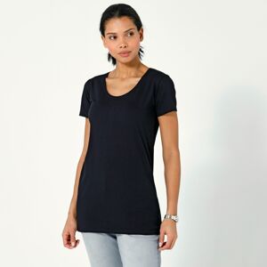 Blancheporte Jednofarebné tričko s krátkymi rukávmi, z bio bavlny, eco-friendly čierna 34/36