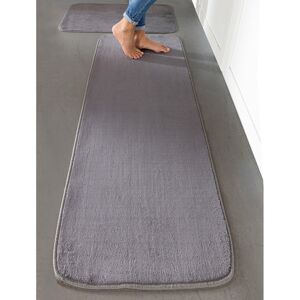 Blancheporte Kuchynský koberec z mikrovlákna, jednofarebný sivá antracitová 50x240cm