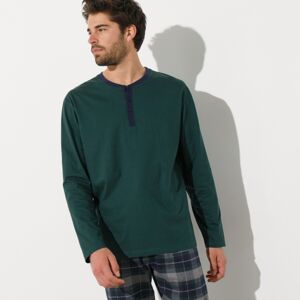 Blancheporte Pyžamové tričko s tuniským výstrihom zelená 137/146 (4XL)