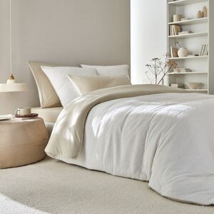 Blancheporte Fleecová obojstranná posteľná bielizeň, hebká na dotyk piesková obliečka na vank. 50x70cm