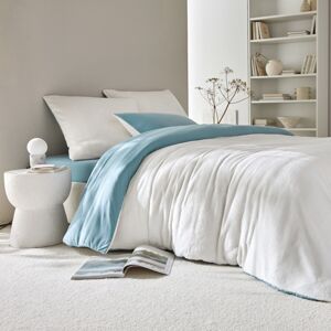 Blancheporte Fleecová obojstranná posteľná bielizeň, hebká na dotyk modrá obliečka na prikrývku240x220cm