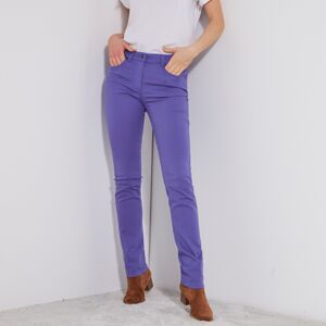 Blancheporte Úzke jednofarebné dlhé nohavice fialová 48
