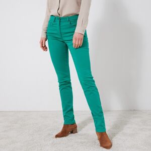 Blancheporte Úzke jednofarebné dlhé nohavice zelená 46