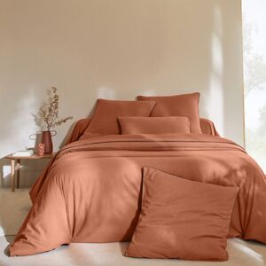 Blancheporte Flanelová posteľná bielizeň s kontrastnou paspulou z kolekcie "Intemporelle" tomatová obliečka na prikrývku240x220cm