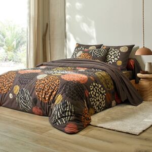 Blancheporte Bavlnená posteľná bielizeň Georges čokoládová obliečka na prikrývku140x200cm