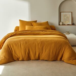 Blancheporte Jednofarebné posteľná bielizeň z bavlnenej gázoviny medová klasická plachta 180x290cm