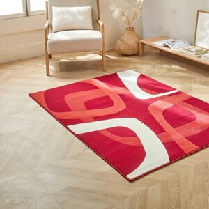 Blancheporte Obdĺžnikový koberec s retro motívom bordó 60x110cm