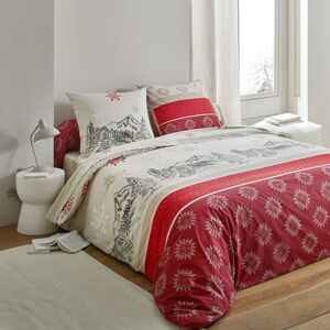 Blancheporte Flanelové posteľná bielizeň Montana červená klasická plachta 180x290cm
