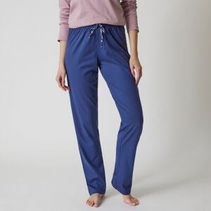 Blancheporte Jednofarebné pyžamové nohavice so stuhou s potlačou kvetín nám.modrá 52