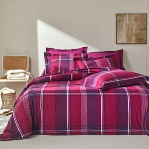 Blancheporte Flanelová posteľná bielizeň Scott zn. Colombine, farbené vlákna slivková obliečka na vank. 63x63cm