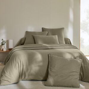Blancheporte Flanelová posteľná bielizeň s kontrastnou paspulou z kolekcie "Intemporelle" eukalyptus obliečka na prikrývku240x220cm