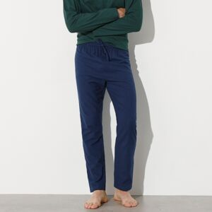 Blancheporte Flanelové jednofarebné pyžamové nohavice nám.modrá 72/74