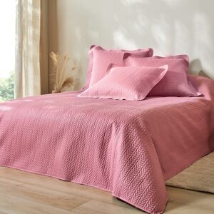 Blancheporte Prešívaná prikrývka na posteľ s geometrickým vzorom, mikrovlákno ružové drevo obliečka na vankúš 65x65cm