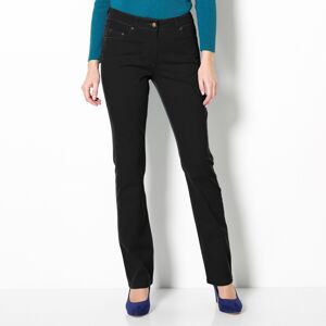 Blancheporte Úzke jednofarebné dlhé nohavice čierna 50