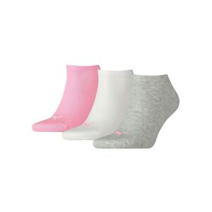 Blancheporte Súprava 3 párov nízkych športových ponožiek sivá/ružová 35/38