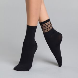 Blancheporte Súprava 2 párov dámskych ponožiek z mikrovlákna Skin čierna uni